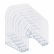 RUB96600ROS Six-Tier Jumbo Incline Sorter, Plastic, 9 3/8 x 10 1/2 x 7 3/8, Clear By RUBBERMAID
