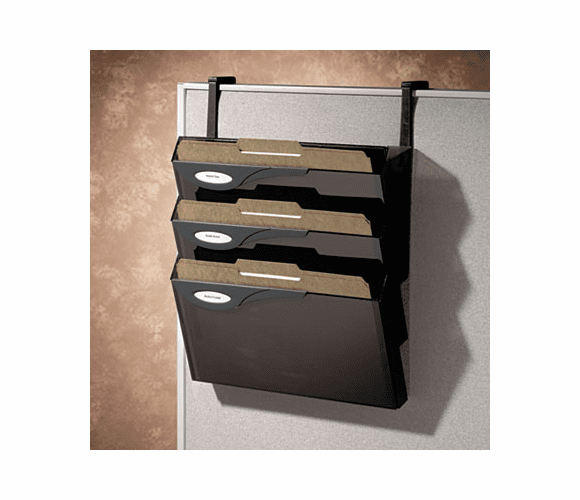 RUBL16783 Classic Four-Pocket Hanger Set for Partitions, Legal/Printout, Smoke By RUBBERMAID