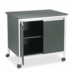 SAF1872BL Deluxe Steel Machine Stand, 1-Shelf, 32w x 24-1/2d x 30-1/8h, Black By SAFCO PRODUCTS