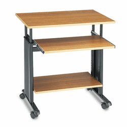 SAF1925MO 28" Wide Adjustable Height Workstation, 22d x 34h, Oak By SAFCO PRODUCTS