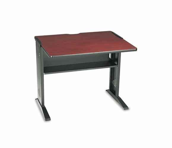 SAF1930 Computer Desk W/ Reversible Top, 35-1/2w x 28d x 30h, Mahogany/Medium Oak/Black By SAFCO PRODUCTS