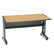 SAF1933 Mobile Computer Desk W/ Reversible Top, 54 x 28 x 30, Mahogany/Medium Oak/Black By SAFCO PRODUCTS