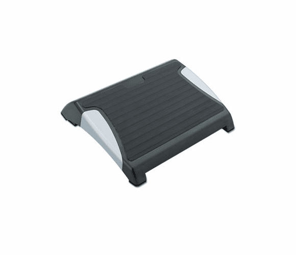 SAF2120BL Restase Adjustable Footrest, Black w/Silver Accents. By SAFCO PRODUCTS