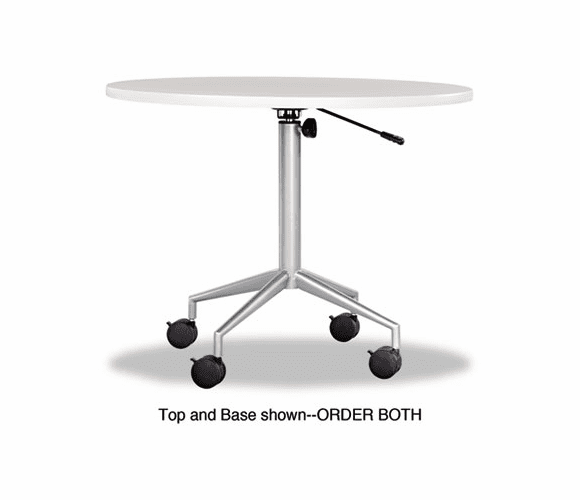 SAF2655SL RSVP Series Pneumatic Table Base, 28" dia. x 27-3/4 to 36-3/4h, Silver By SAFCO PRODUCTS