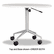 SAF2655SL RSVP Series Pneumatic Table Base, 28" dia. x 27-3/4 to 36-3/4h, Silver By SAFCO PRODUCTS