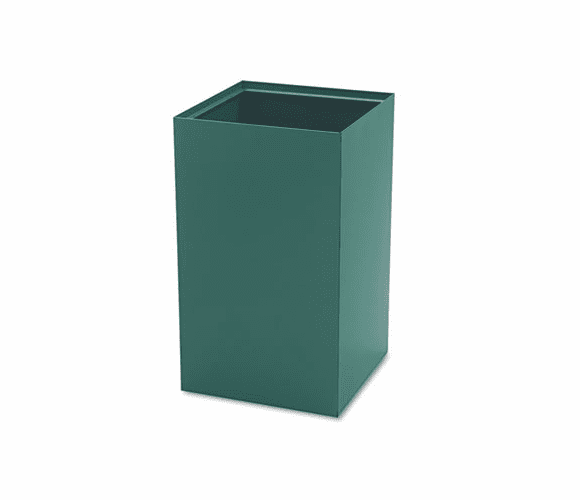 SAF2981GN Public Recycling Container, Square, Steel, 25 gal, Green By SAFCO PRODUCTS