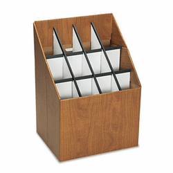 SAF3079 Corrugated Roll Files, 12 Compartments, 15w x 12d x 22h, Woodgrain By SAFCO PRODUCTS