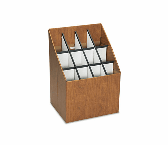 SAF3079 Corrugated Roll Files, 12 Compartments, 15w x 12d x 22h, Woodgrain By SAFCO PRODUCTS