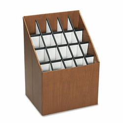 SAF3081 Corrugated Roll Files, 20 Compartments, 15w x 12d x 22h, Woodgrain By SAFCO PRODUCTS