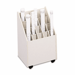 SAF3082 Laminate Mobile Roll Files, 20 Compartments, 15-1/4w x 13-1/8d x 23-1/4h, Putty By SAFCO PRODUCTS