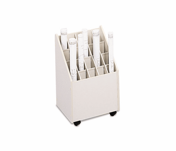 SAF3082 Laminate Mobile Roll Files, 20 Compartments, 15-1/4w x 13-1/8d x 23-1/4h, Putty By SAFCO PRODUCTS
