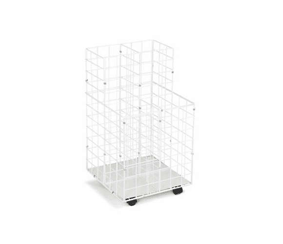 SAF3084 Wire Roll Files, 4 Compartments, 16-1/4w x 16-1/2d x 30-1/2h, White By SAFCO PRODUCTS