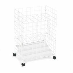 SAF3088 Wire Roll Files, 24 Compartments, 21w x 14d x 31-3/4h, White By SAFCO PRODUCTS