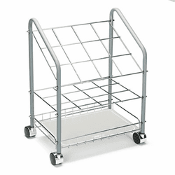 SAF3090 Wire Roll/File, 12 Compartments, 18-1/3w x 14-1/4d x 23-3/8h, Gray By SAFCO PRODUCTS