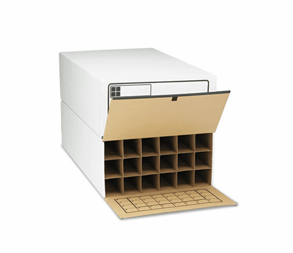 SAF3094 Tube-Stor Roll File, Storage Box, 24 x 37-1/2 x 12, White, 2/Ctn By SAFCO PRODUCTS