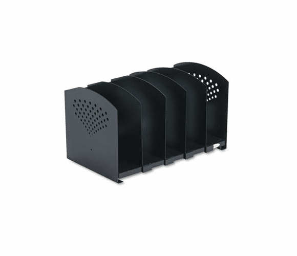 SAF3116BL Five-Section Adjustable Book Rack, Steel, 15 1/4 x 9 x 9, Black By SAFCO PRODUCTS