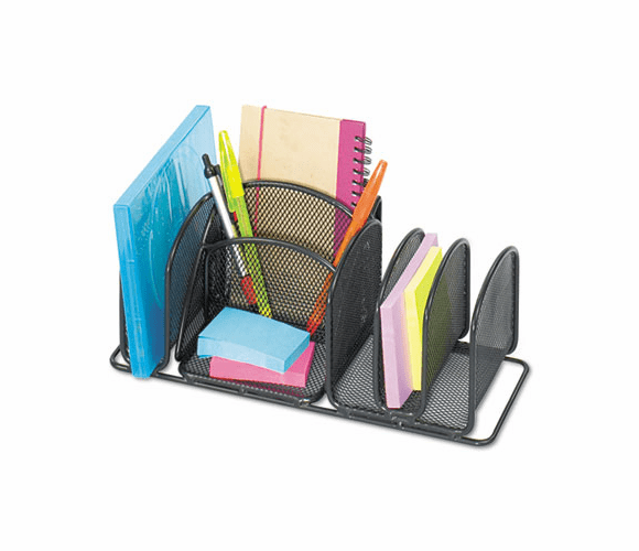 SAF3251BL Deluxe Organizer, Six Compartments, Steel, 12 1/2 x 5 1/4 x 5 1/4 By SAFCO PRODUCTS