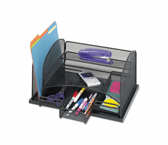SAF3252BL Three Drawer Organizer, Steel, 15 7/8 x 11 3/8 x 8, Black By SAFCO PRODUCTS