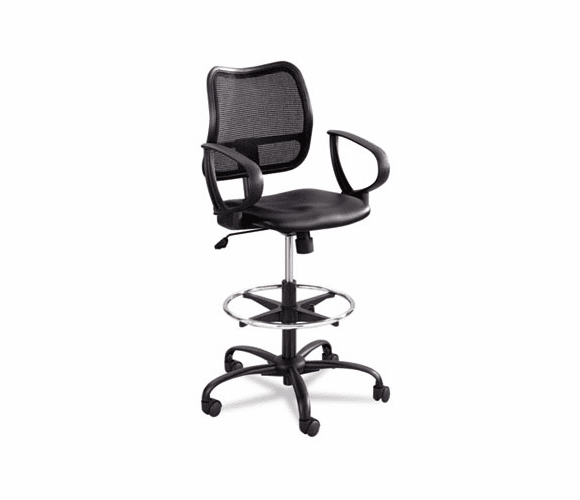 SAF3395BV Vue Series Mesh Extended Height Chair, Vinyl Seat, Black By SAFCO PRODUCTS