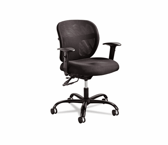 SAF3397BL Vue Intensive Use Mesh Task Chair, Polyester Seat, Black By SAFCO PRODUCTS