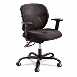SAF3397BL Vue Intensive Use Mesh Task Chair, Polyester Seat, Black By SAFCO PRODUCTS