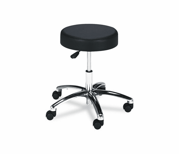 SAF3431BL Pneumatic Lift Height-Adjustable Lab Stools, 17-22, Black By SAFCO PRODUCTS