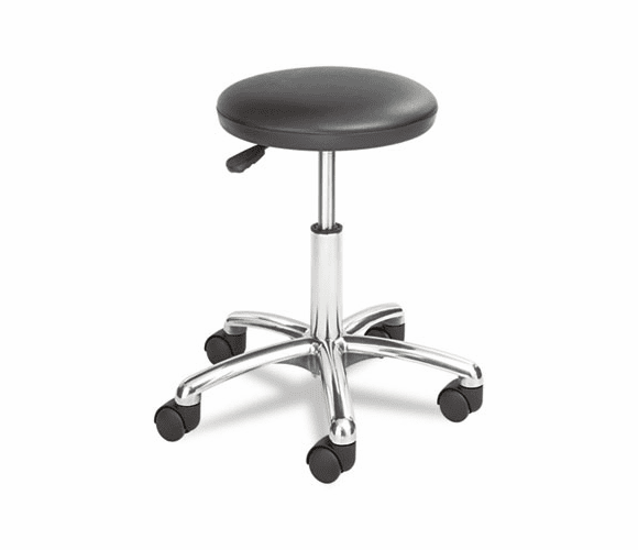 SAF3434BL Height Adjustable Lab Stool, 13-1/2 dia. x 21h, Black By SAFCO PRODUCTS