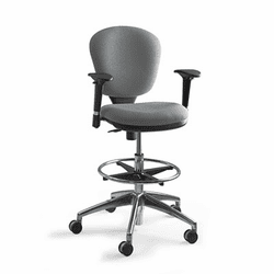 SAF3442GR Metro Extended Height Swivel/Tilt Chair, 22-33" Seat Height, Gray/Fabric By SAFCO PRODUCTS