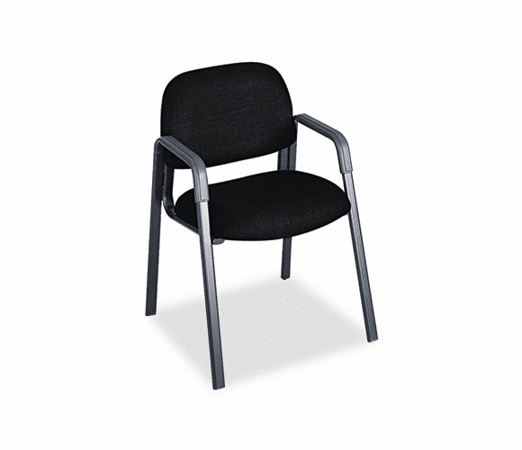 SAF3453BL Cava Collection Straight-Leg Guest Chair, Black Fabric By SAFCO PRODUCTS