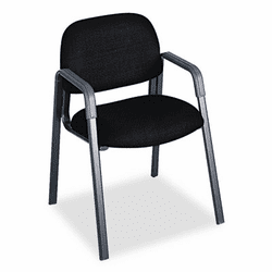 SAF3453BL Cava Collection Straight-Leg Guest Chair, Black Fabric By SAFCO PRODUCTS