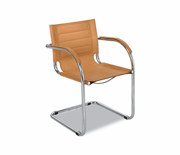 SAF3457CM Flaunt Series Guest Chair, Camel Microfiber/Chrome By SAFCO PRODUCTS