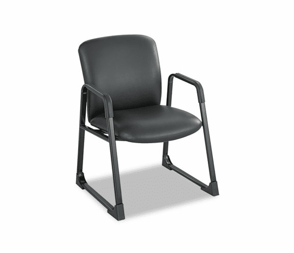 SAF3492BV Uber Series Big/Tall Guest Chair, Vinyl, Black By SAFCO PRODUCTS