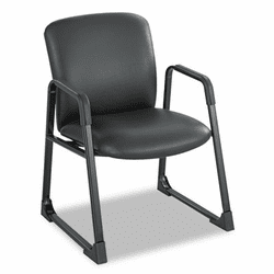 SAF3492BV Uber Series Big/Tall Guest Chair, Vinyl, Black By SAFCO PRODUCTS