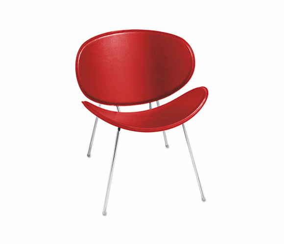 SAF3563RD Sy Leather Guest Chair, Red By SAFCO PRODUCTS