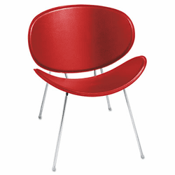 SAF3563RD Sy Leather Guest Chair, Red By SAFCO PRODUCTS