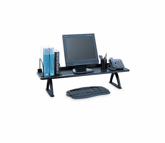 SAF3603BL Value Mate Desk Riser, 100-Pound Capacity, 42 x 12 x 8, Black By SAFCO PRODUCTS