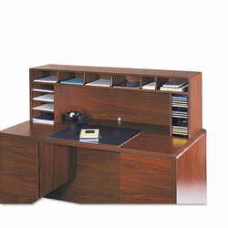 SAF3661CY Wood Desktop Organizer, Single Shelf, Three Sections, 57 1/2 x 12 x 18, Cherry By SAFCO PRODUCTS