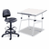 SAF3961 Horizon Drawing Table Base, 31w x 27-1/2d x 29h, White By SAFCO PRODUCTS