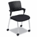 SAF4013BL Spry Series Guest Chair w/Casters, Plastic Back/Fabric Seat, Black/Chrome By SAFCO PRODUCTS