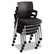 SAF4013BL Spry Series Guest Chair w/Casters, Plastic Back/Fabric Seat, Black/Chrome By SAFCO PRODUCTS