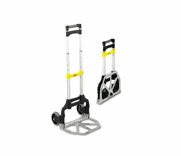 SAF4049 Stow & Go Cart, 110lb Capacity, 15-1/4w x 16d x 39h, Aluminum By SAFCO PRODUCTS