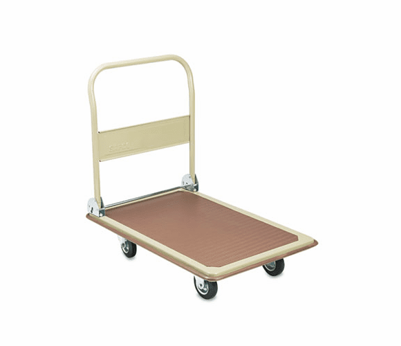 SAF4078 FoldAway Platform Trucks, 900lb, 24w x 34d x 10-36h, Tropic Sand/Brown By SAFCO PRODUCTS