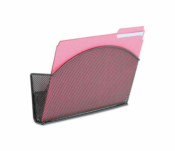 SAF4176BL Onyx Magnetic Mesh Panel Accessories, Single File Pocket, Black By SAFCO PRODUCTS