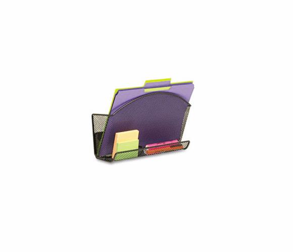 SAF4180BL Onyx Magnetic Mesh File Pocket with Accessory Organizer By SAFCO PRODUCTS