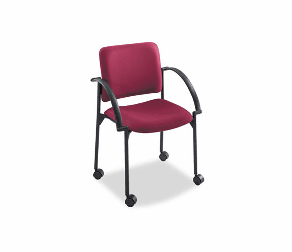 SAF4184BG Moto Stacking Chairs, Burgundy Fabric Upholstery, 2/Carton By SAFCO PRODUCTS