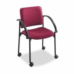 SAF4184BG Moto Stacking Chairs, Burgundy Fabric Upholstery, 2/Carton By SAFCO PRODUCTS