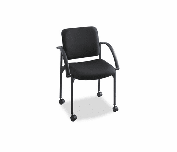 SAF4184BL Moto Stacking Chairs, Black Fabric Upholstery, 2/Carton By SAFCO PRODUCTS