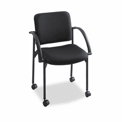 SAF4184BL Moto Stacking Chairs, Black Fabric Upholstery, 2/Carton By SAFCO PRODUCTS