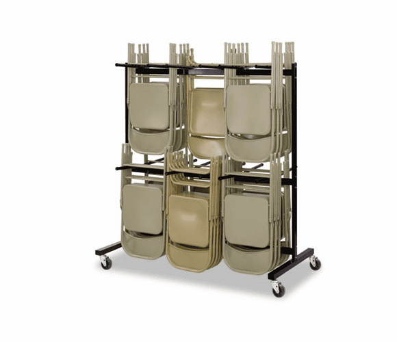 SAF4199BL Two-Tier Chair Cart, 64-1/2w x 33-1/2d x 70-1/4h, Black By SAFCO PRODUCTS
