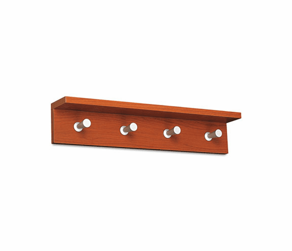 SAF4221CY Wood Wall Rack, 4 Hook, Cherry By SAFCO PRODUCTS